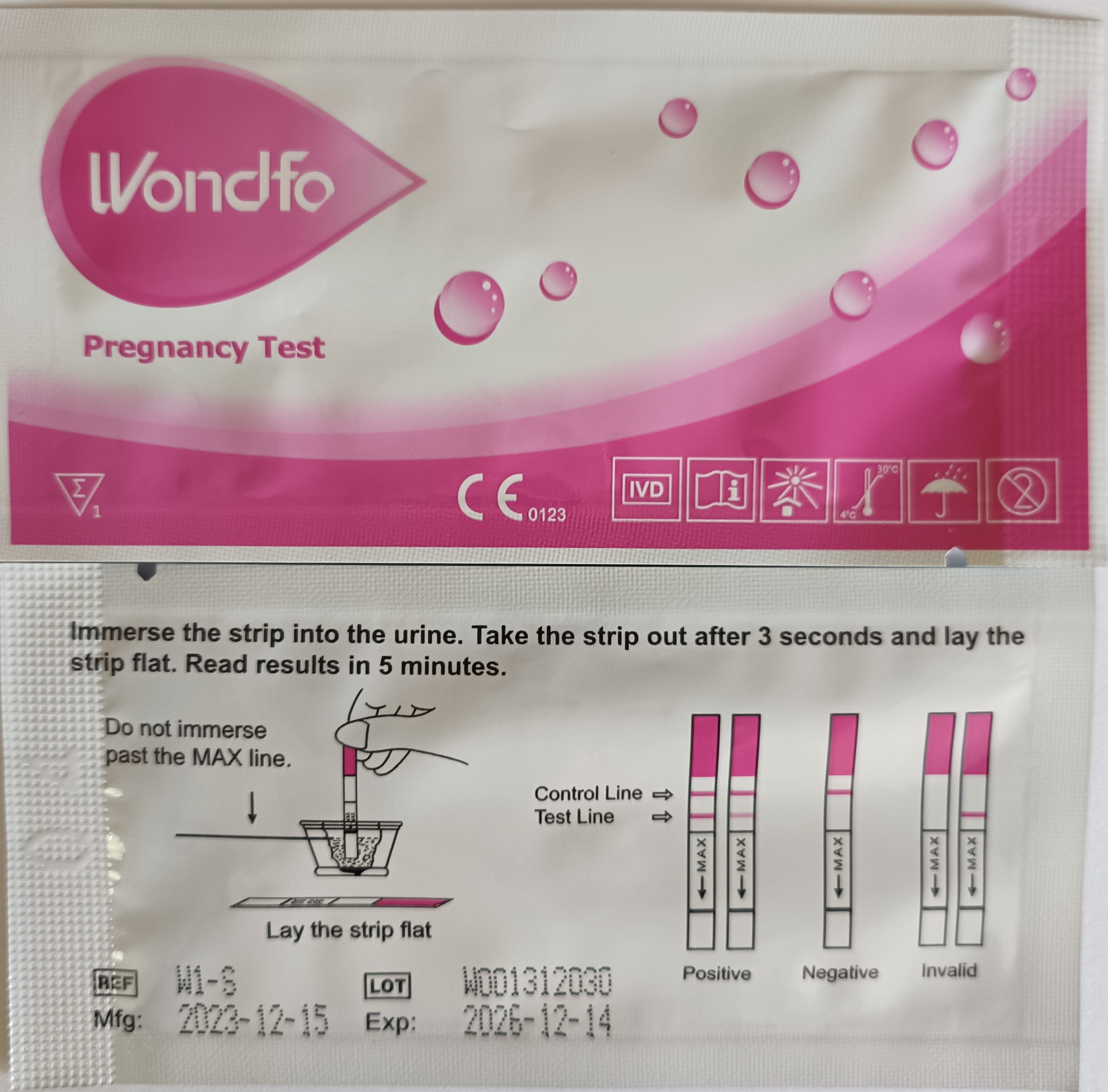 Wondfo早期妊娠検査薬-推奨使用期限2026年12月